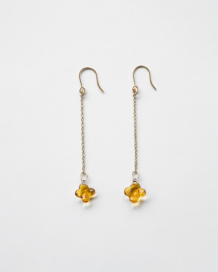 ピアス キンモクセイ アンバー3